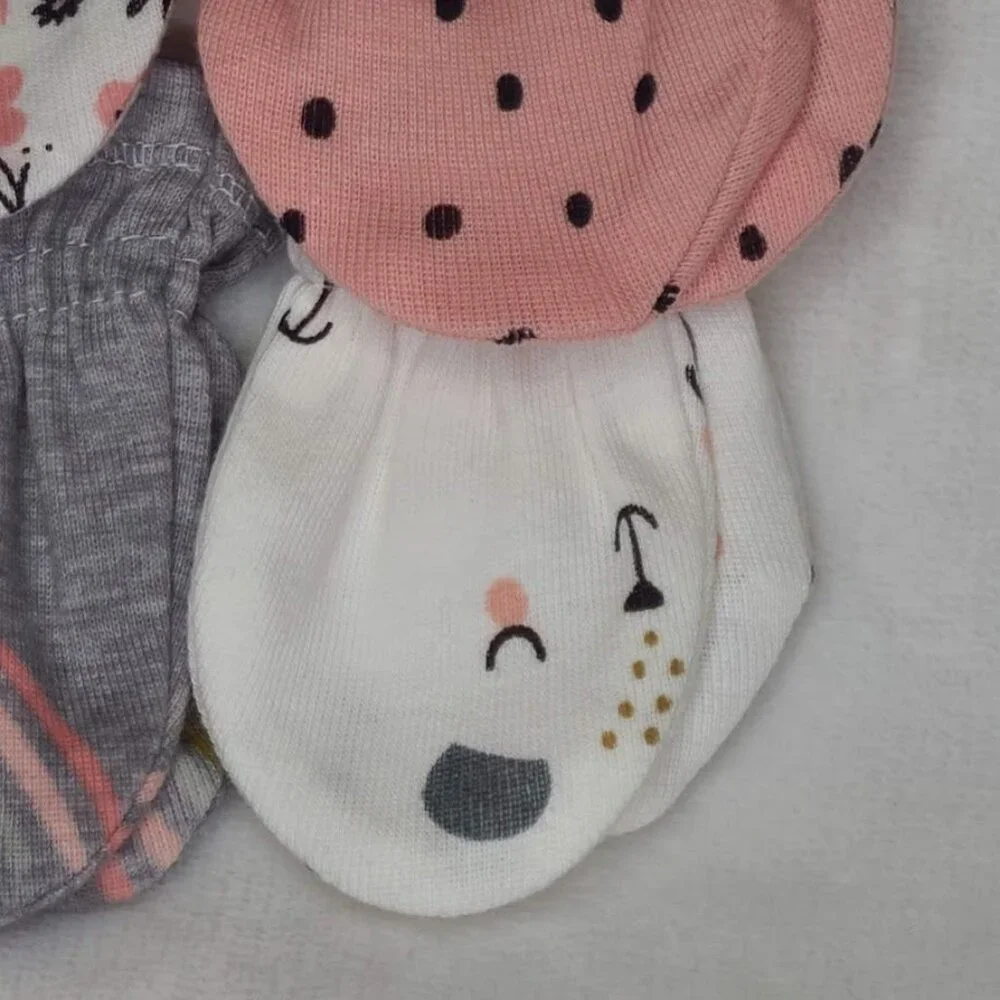 Gerber 4 Pack Baby Girl Mittens 0-3 Months New With Tags